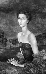 Diane Chandon, huile sur toile, 1949